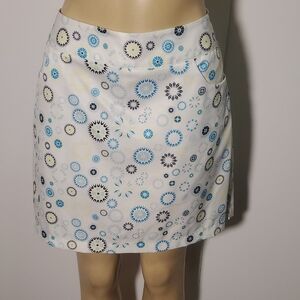 Adidas Climacool Blue white Casual Golf Skirt Skort With Pockets Women Size 10